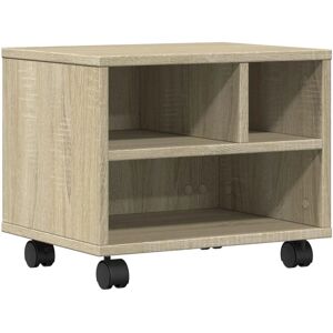 vidaXL Sonoma oak Printer Stand with Wheels - Printer Type vidaXL Sonoma oak Printer Stand with Wheels - Printer Type