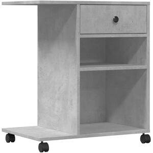 vidaXL Printer Stand with Wheels Concrete Grey - Printer Stand vidaXL Printer Stand with Wheels Concrete Grey - Printer Stand