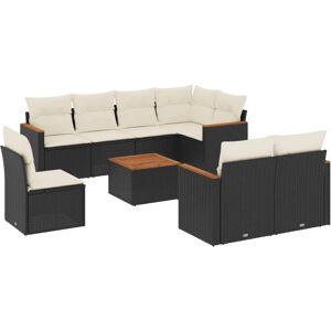 vidaXL Gartenmöbel-Set - Schwarz Poly Rattan, 8-teilig vidaXL Gartenmöbel-Set - Schwarz Poly Rattan, 8-teilig