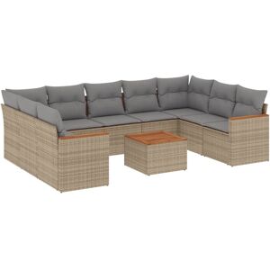 vidaXL Outdoor Möbel-Set - Beige, 9-teilig, UV-beständig vidaXL Outdoor Möbel-Set - Beige, 9-teilig, UV-beständig