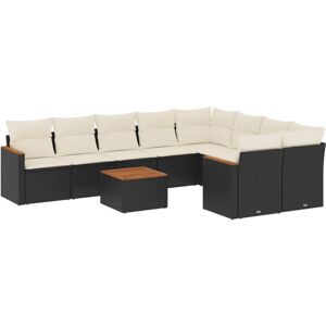 vidaXL Gartenmöbel-Set - Schwarz - 10-tlg. - Terrasse vidaXL Gartenmöbel-Set - Schwarz - 10-tlg. - Terrasse