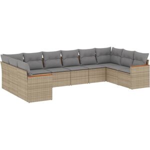 vidaXL Beiges Modulares Gartenset - 10-teiliges Sofagruppe vidaXL Beiges Modulares Gartenset - 10-teiliges Sofagruppe