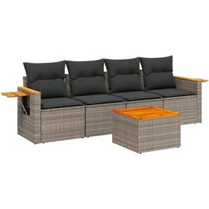 vidaXL Gartensitzgruppe - Grau - Modular, UV-beständig vidaXL Gartensitzgruppe - Grau - Modular, UV-beständig