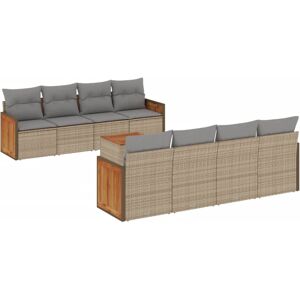 Set de Mobilier de Exterior VidaXL - Bej, Modular, Rezistent la intemperii Set de Mobilier de Exterior VidaXL - Bej, Modular, Rezistent la intemperii
