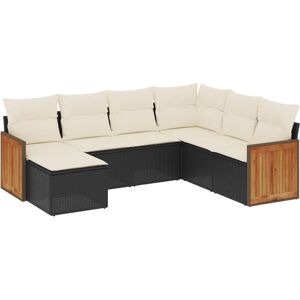 VidaXL Gartenset - 7-teilig - Beige Kissen VidaXL Gartenset - 7-teilig - Beige Kissen