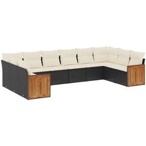 VidaXL Gartenmöbel Set - Poly Rattan - 10 Stück VidaXL Gartenmöbel Set - Poly Rattan - 10 Stück