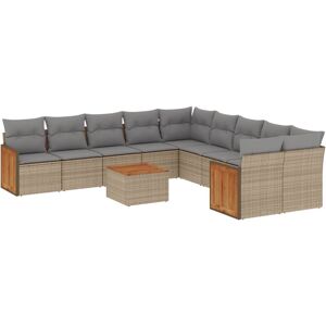 vidaXL Gartenmöbelset - Beige, Modular, Wetterbeständig - Gartenset vidaXL Gartenmöbelset - Beige, Modular, Wetterbeständig - Gartenset
