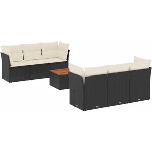 VidaXL Gartenmöbel-Set - Beige, Schwarz, Braun, Weiß VidaXL Gartenmöbel-Set - Beige, Schwarz, Braun, Weiß