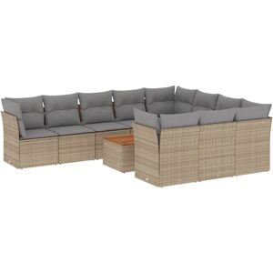 vidaXL Gartenmöbel-Set - Modular Gartensofa Beige Grau - Outdoor Produkt vidaXL Gartenmöbel-Set - Modular Gartensofa Beige Grau - Outdoor Produkt