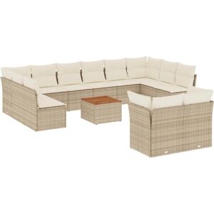 vidaXL 13-tlg. Garten-Sofagarnitur Beige & Creme - Gartenmöbel Set vidaXL 13-tlg. Garten-Sofagarnitur Beige & Creme - Gartenmöbel Set