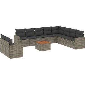 VidaXL Gartenmöbelset - Grau, 11 Teile VidaXL Gartenmöbelset - Grau, 11 Teile