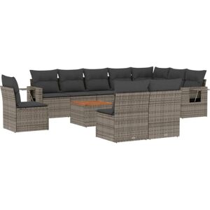 vidaXL Bancă de exterior Rattan Oțel Acacia - Mobilier de grădină vidaXL Bancă de exterior Rattan Oțel Acacia - Mobilier de grădină