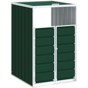vidaXL Garden Storage Green Steel 72x81x115 cm Bin Cover vidaXL Garden Storage Green Steel 72x81x115 cm Bin Cover
