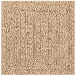 vidaXL Brown Jute Look Rug - Indoor Outdoor 240x240cm Floor Carpet vidaXL Brown Jute Look Rug - Indoor Outdoor 240x240cm Floor Carpet