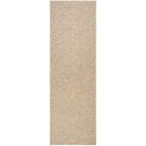 vidaXL Brown Jute Look Indoor Outdoor Round Rug 80x200cm - Rug Floor Carpet vidaXL Brown Jute Look Indoor Outdoor Round Rug 80x200cm - Rug Floor Carpet