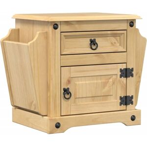 vidaXL Bedside Cabinet Corona 45x35x47.5 cm Solid Pine Wood Brown - Bedside Cabinet vidaXL Bedside Cabinet Corona 45x35x47.5 cm Solid Pine Wood Brown - Bedside Cabinet