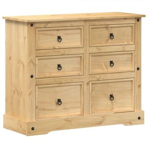 vidaXL Solid Pine Wood 6-Drawer Chest of Drawers - Bedroom Storage Furniture vidaXL Solid Pine Wood 6-Drawer Chest of Drawers - Bedroom Storage Furniture