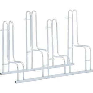 vidaXL Bicycle Stand for 4 Bikes - Galvanised Steel - Indoor Use vidaXL Bicycle Stand for 4 Bikes - Galvanised Steel - Indoor Use