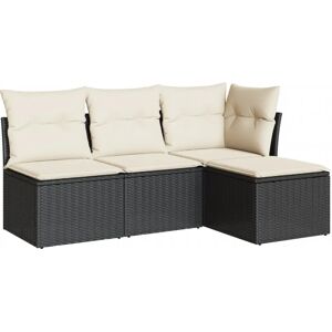 vidaXL 5-tlg. Garten-Sofagarnitur Schwarz vidaXL 5-tlg. Garten-Sofagarnitur Schwarz