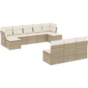 VidaXL Gartenmöbel-Set - Beige - 11-teilige Sofagarnitur VidaXL Gartenmöbel-Set - Beige - 11-teilige Sofagarnitur