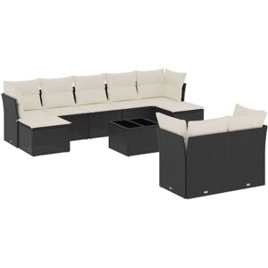 vidaXL Outdoor Möbelset - Schwarz & Creme - Modular vidaXL Outdoor Möbelset - Schwarz & Creme - Modular