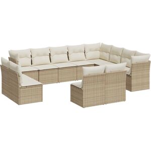 vidaXL Gartenmöbelset - Beige, Modular, UV-beständig vidaXL Gartenmöbelset - Beige, Modular, UV-beständig