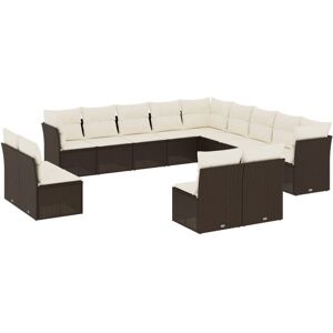 vidaXL Gartenmöbel-Set - Braun 13-tlg. Modular vidaXL Gartenmöbel-Set - Braun 13-tlg. Modular