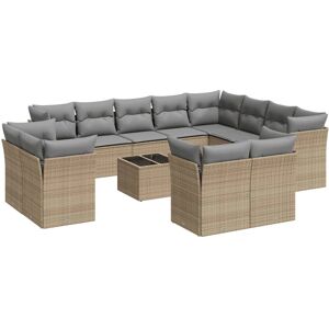 vidaXL Gartenset - Beige, 13-tlg, Modular vidaXL Gartenset - Beige, 13-tlg, Modular