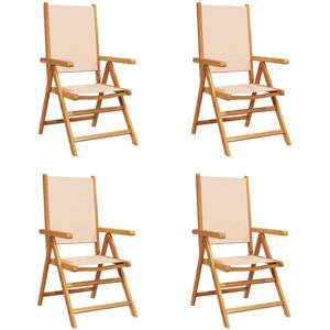 vidaXL Garden Chairs Beige Set of 4 - Garden Chairs vidaXL Garden Chairs Beige Set of 4 - Garden Chairs
