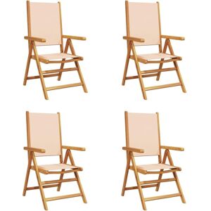 vidaXL Garden Chairs Beige Set of 4 - Garden Chairs vidaXL Garden Chairs Beige Set of 4 - Garden Chairs