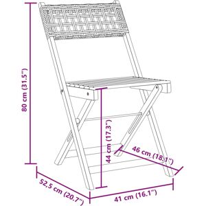 VidaXL 3214599 Outdoor Chair - Padded Seat - Acacia Wood - Beige VidaXL 3214599 Outdoor Chair - Padded Seat - Acacia Wood - Beige