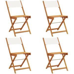 vidaXL Klappbare Gartensessel Set - Creme & Weiß, 4 Stück vidaXL Klappbare Gartensessel Set - Creme & Weiß, 4 Stück