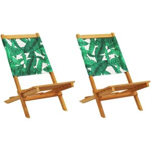 vidaXL Garden Chairs 8 pcs Cream White Fabric & Wood - Garden Chairs vidaXL Garden Chairs 8 pcs Cream White Fabric & Wood - Garden Chairs