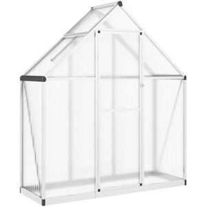 vidaXL Greenhouse with Base Frame Silver 169x58x195 cm Aluminium - Greenhouse vidaXL Greenhouse with Base Frame Silver 169x58x195 cm Aluminium - Greenhouse