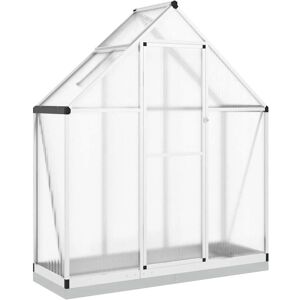 Serre vidaXL Argentée 169x58x202cm avec Base - Publicité Serre vidaXL Argentée 169x58x202cm avec Base - Publicité