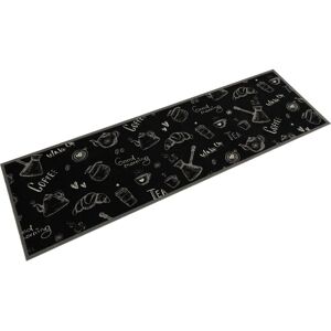 vidaXL Kitchen Rug Black 45x150 cm - Anti Fatigue Mat Runner Floor Carpet vidaXL Kitchen Rug Black 45x150 cm - Anti Fatigue Mat Runner Floor Carpet