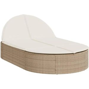 vidaXL Doppel-Sonnenliege - Beige - Gartenmöbel vidaXL Doppel-Sonnenliege - Beige - Gartenmöbel