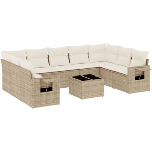 VidaXL Set de Mobilier de Grădină - Bej - 9 Locuri VidaXL Set de Mobilier de Grădină - Bej - 9 Locuri