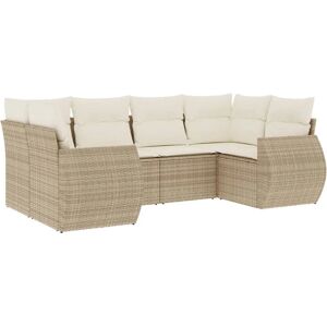 vidaXL Bancă de exterior - Durabilă poly rattan, Oțel, Bej vidaXL Bancă de exterior - Durabilă poly rattan, Oțel, Bej