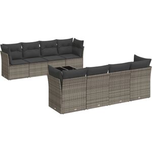 VidaXL Beigefarbene 9-teilige Gartenmöbel-Set - Outdoor-Möbel VidaXL Beigefarbene 9-teilige Gartenmöbel-Set - Outdoor-Möbel