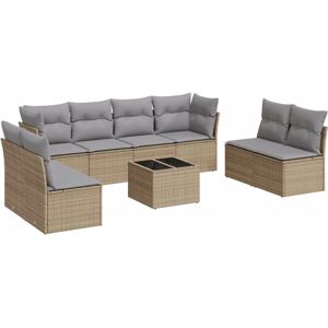 Set de Mobilier de Exterior VidaXL - Bej, Modular, Rezistent la Intemperii Set de Mobilier de Exterior VidaXL - Bej, Modular, Rezistent la Intemperii
