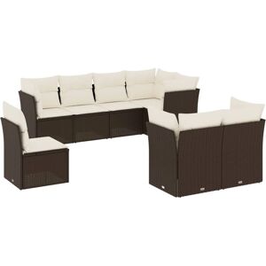 vidaXL Gartengarnitur - Braun - 8-tlg. Sofagruppe vidaXL Gartengarnitur - Braun - 8-tlg. Sofagruppe