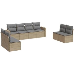 vidaXL Gartenmöbelset - Beige, Modular - Gartensofa vidaXL Gartenmöbelset - Beige, Modular - Gartensofa