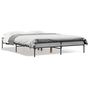 vidaXL Grey Sonoma Bed Frame 120x200cm - Durable & Easy to Assemble vidaXL Grey Sonoma Bed Frame 120x200cm - Durable & Easy to Assemble
