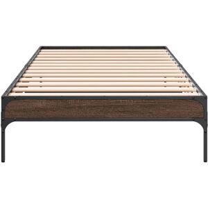 vidaXL Bed Frame Brown Oak 90x200 cm - Bed Frame vidaXL Bed Frame Brown Oak 90x200 cm - Bed Frame