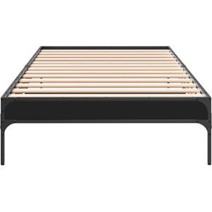 vidaXL Bed Frame 90x190cm Black - Supportive Mattress Base vidaXL Bed Frame 90x190cm Black - Supportive Mattress Base