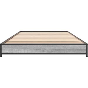 vidaXL Bed Frame Grey Sonoma 90x190 cm - Bed Type vidaXL Bed Frame Grey Sonoma 90x190 cm - Bed Type