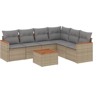 vidaXL Gartenmöbel-Set - Beige, Modular, UV-beständig vidaXL Gartenmöbel-Set - Beige, Modular, UV-beständig