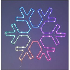 Décoration de Noël Lifetime RGB Flocons de neige - 50 x 43 cm - Publicité Décoration de Noël Lifetime RGB Flocons de neige - 50 x 43 cm - Publicité