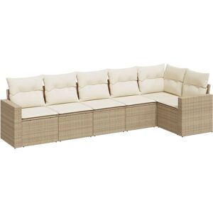 Set de Canapele de Grădină - Bej, Rattan PE, Modular Set de Canapele de Grădină - Bej, Rattan PE, Modular